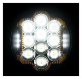 Faro delantero LED de alto rendimiento HogWorkz Silvertooth de 7" para Harley Touring (1994-2025)
