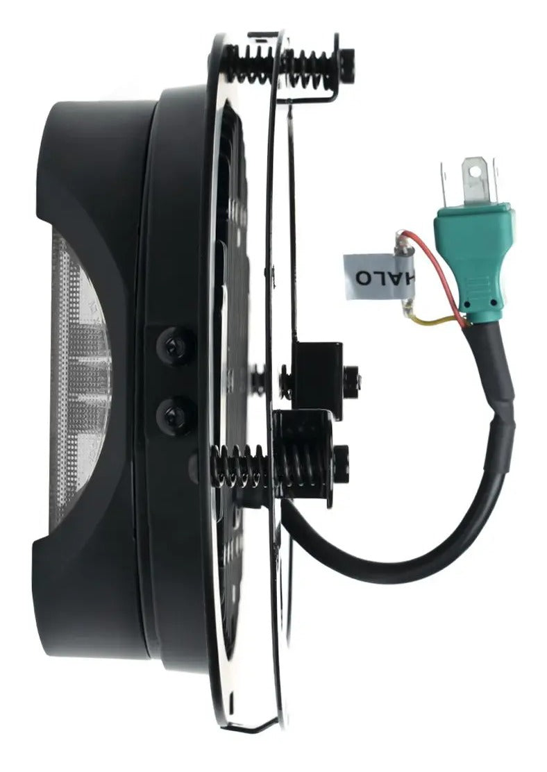 Faro delantero LED de alto rendimiento HogWorkz Silvertooth de 7" para Harley Touring (1994-2025)