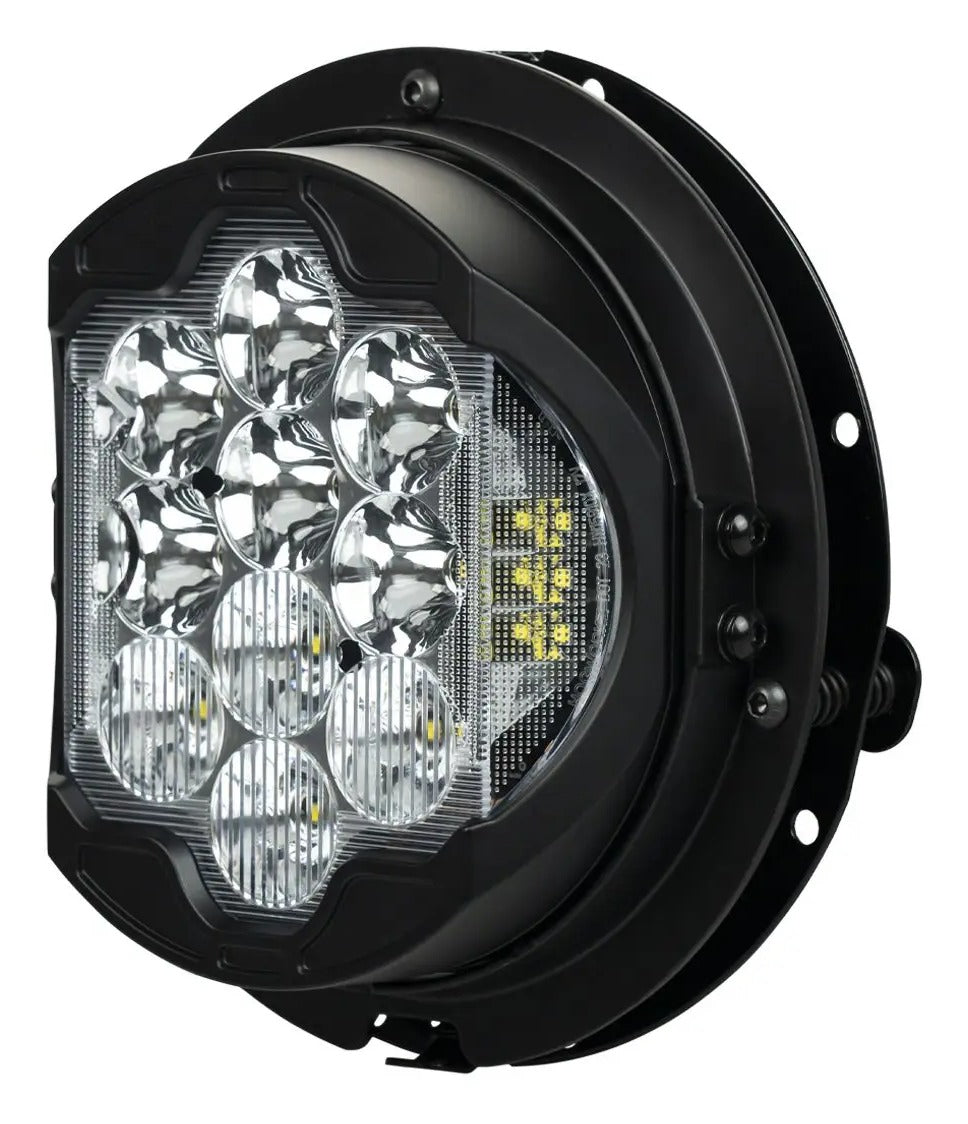 Faro delantero LED de alto rendimiento HogWorkz Silvertooth de 7" para Harley Touring (1994-2025)