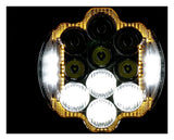 Faro delantero LED de alto rendimiento HogWorkz Silvertooth de 7" para Harley Touring (1994-2025)