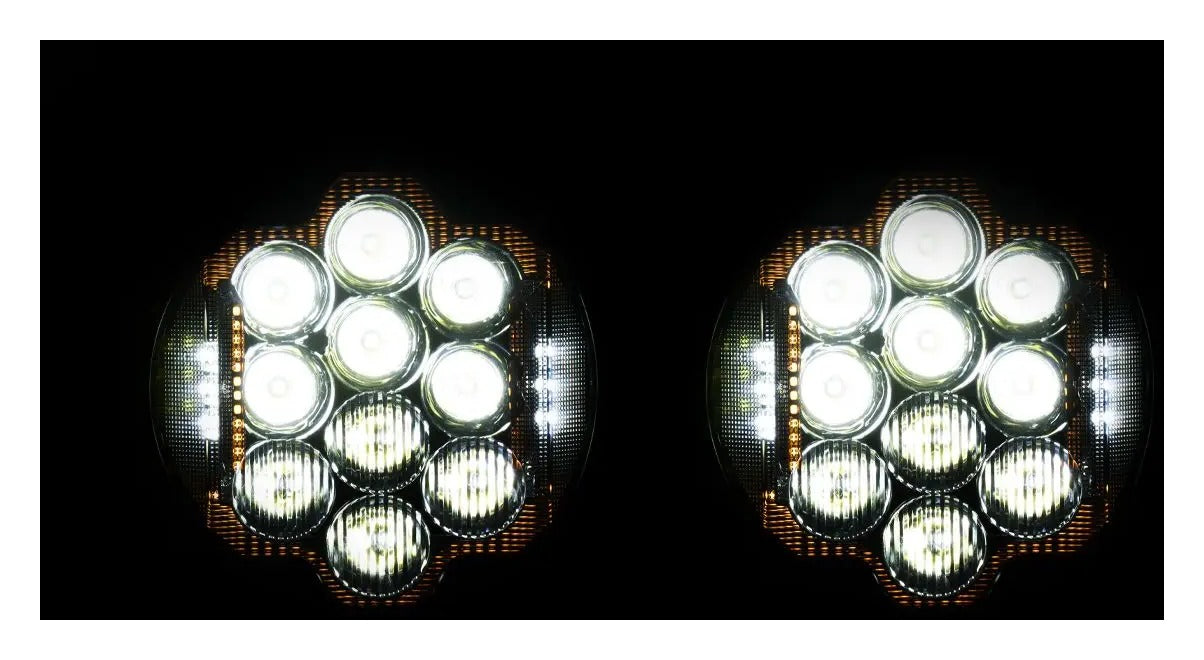 Faro LED de alto rendimiento Silvertooth de HogWorkz para Harley Road Glide 2015-2025
