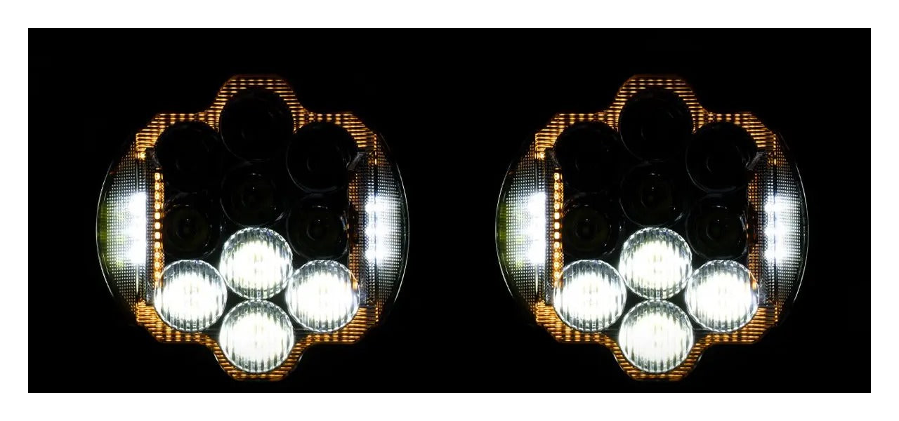 Faro LED de alto rendimiento Silvertooth de HogWorkz para Harley Road Glide 2015-2025