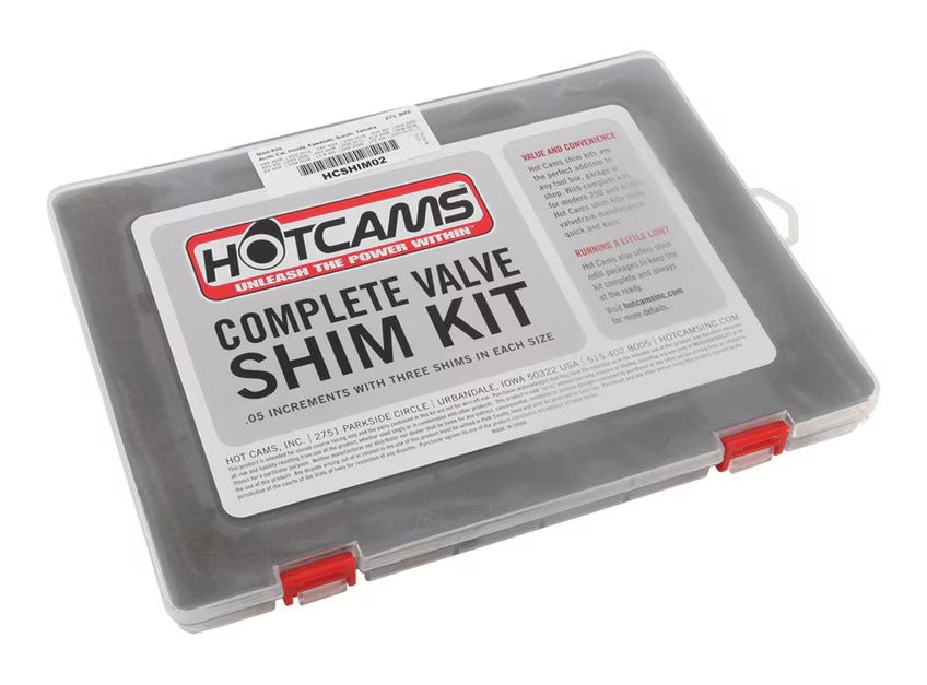 Kit de calzas para válvulas Hot Cams para Honda, Kawasaki, Suzuki y Yamaha (1998-2019)