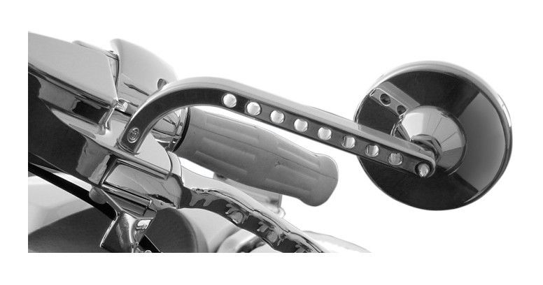 Espejo redondo de vástago largo Joker Machine Viewtech 7 para Harley