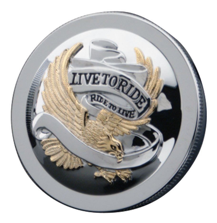 Tapón de gasolina ventilado Milwaukee Twins Live To Ride para Harley (1996-2026)