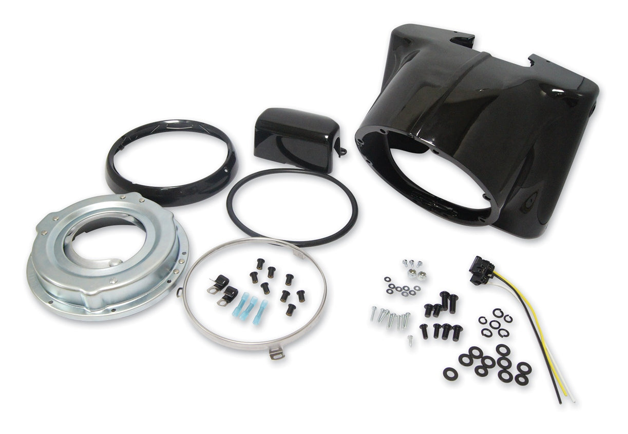 Kit de faros delanteros Milwaukee Twins Nacelle para Harley FL Softail 1986-2017