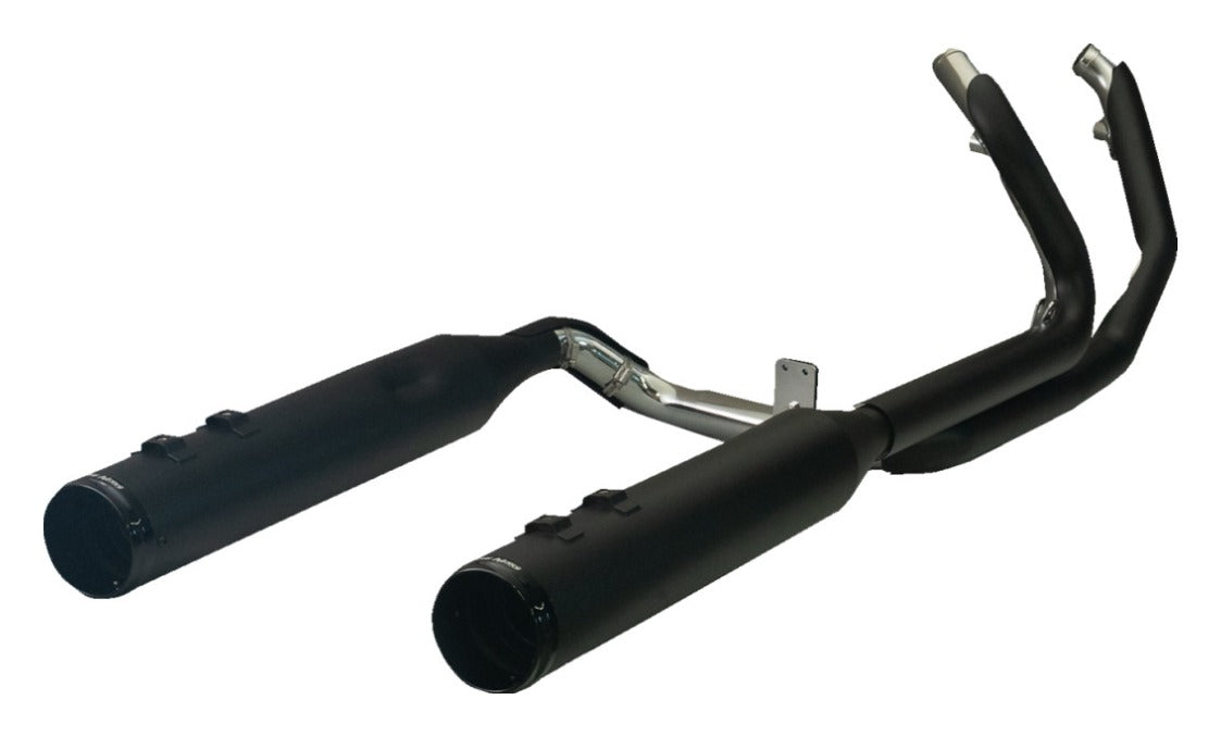 Sistema de escape Dominator 2 en 2 de Khrome Werks con silenciadores de 4-1/2" para Harley