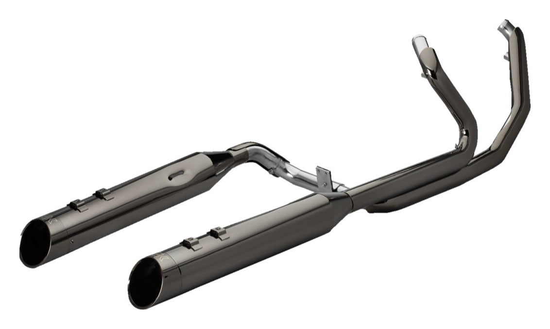 Sistema de escape Dominator 2 en 2 de Khrome Werks con silenciadores de 4-1/2" para Harley