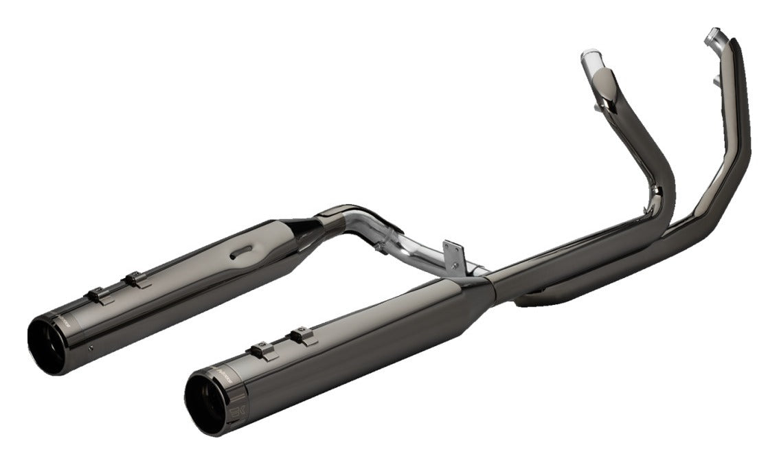 Sistema de escape Dominator 2 en 2 de Khrome Werks con silenciadores de 4-1/2" para Harley
