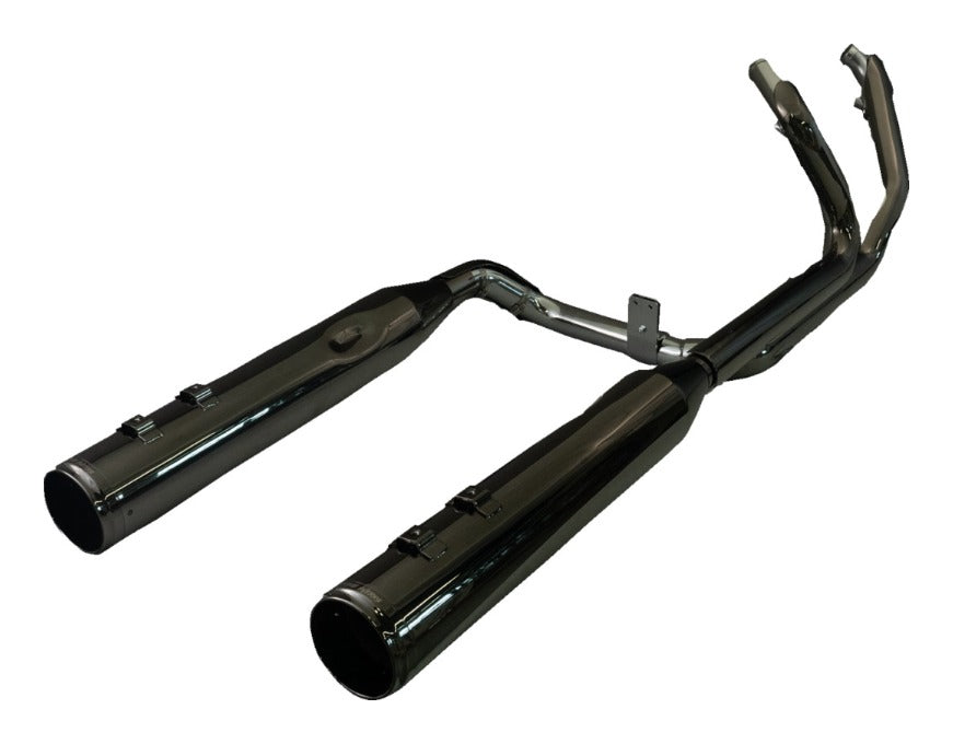 Sistema de escape Dominator 2 en 2 de Khrome Werks con silenciadores de 4-1/2" para Harley