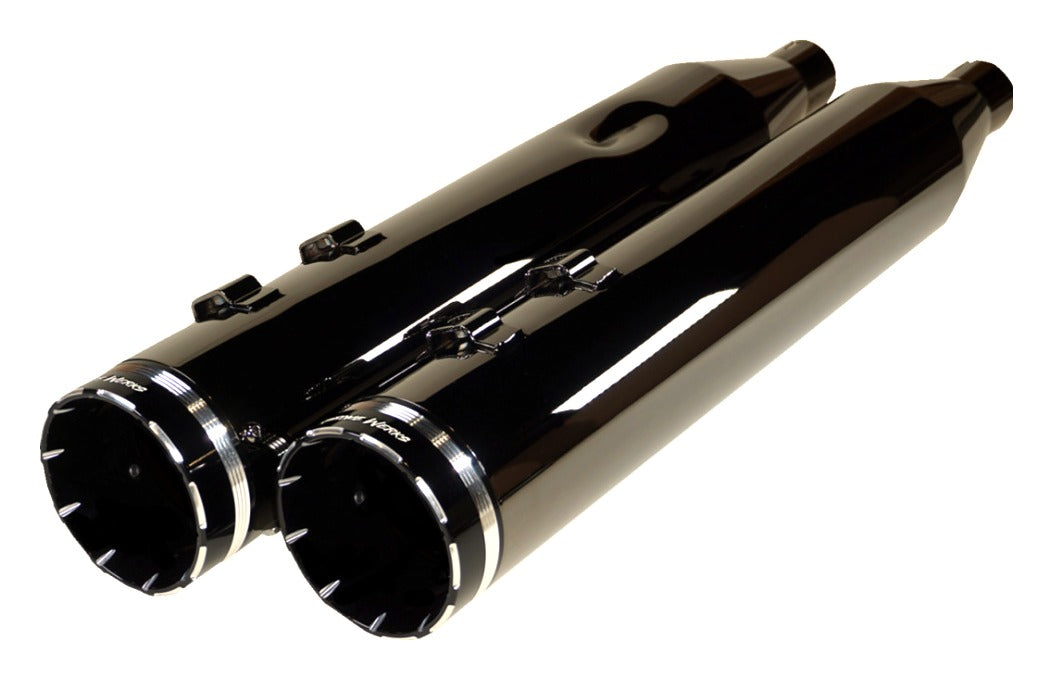 Silenciadores deslizantes Khrome Werks HP-Plus de 4,5" con punta trazadora para Harley Touring 2017-2026