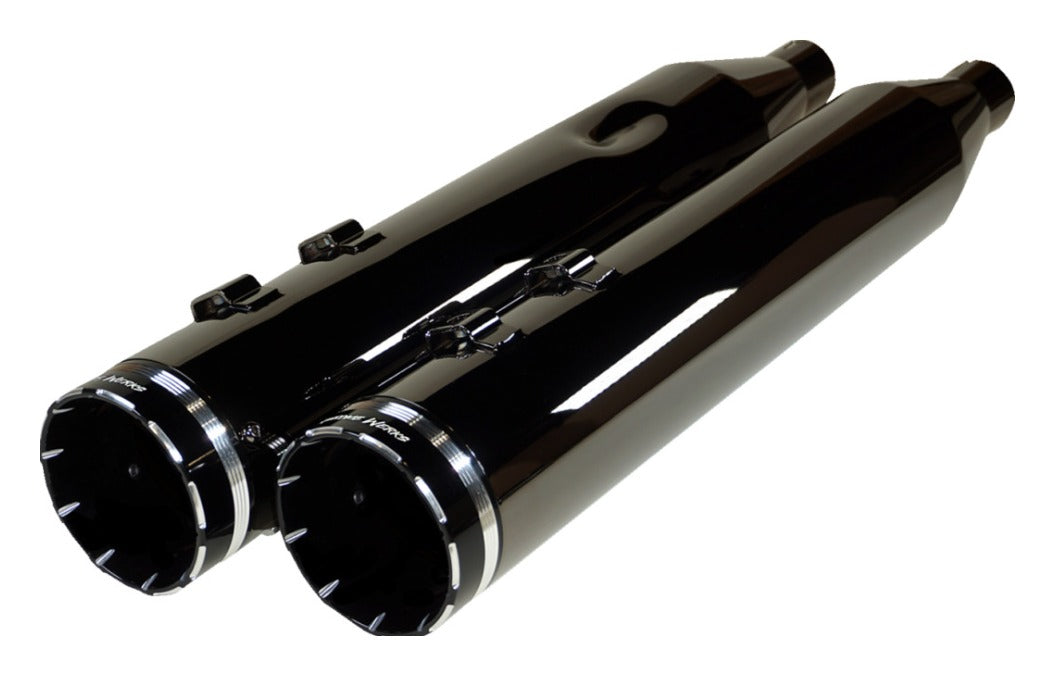 Silenciadores deslizantes Khrome Werks HP-Plus de 4,5" con punta trazadora para Harley Touring 2017-2026