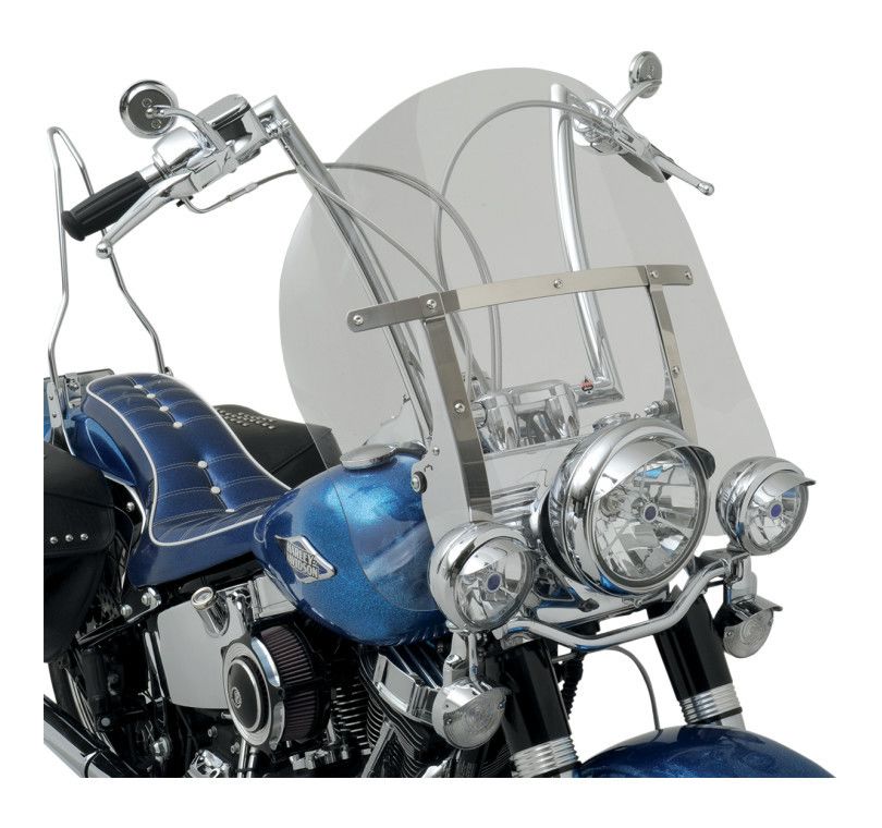 Parabrisas acampanado con cartelera Klock Werks para Harley