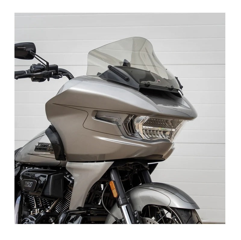 Parabrisas Klock Werks Flare para Harley Road Glide 2023-2026, tintado claro, 28 cm de alto, deportivo [Caja abierta]