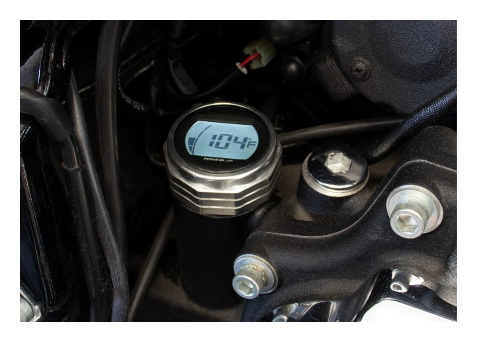 Varilla de medición de temperatura y nivel de aceite Koso para Harley