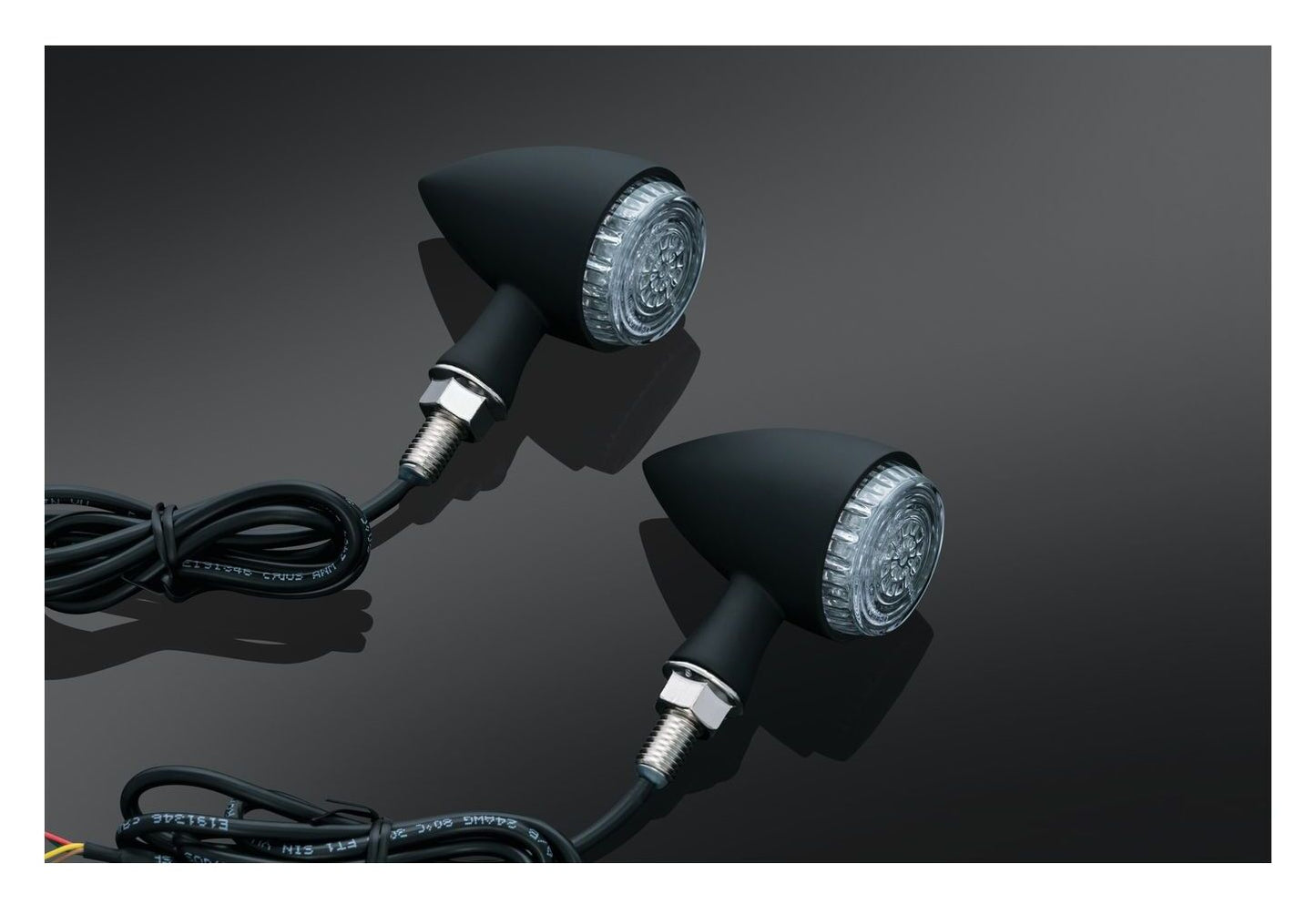 Luces intermitentes LED Kuryakyn Torpedo, función única, ámbar/negro [Caja abierta]