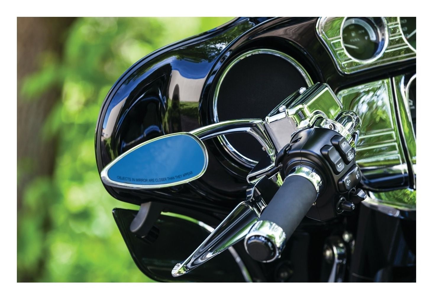 Espejos Kuryakyn en forma de lágrima para Harley, Victory e Indian