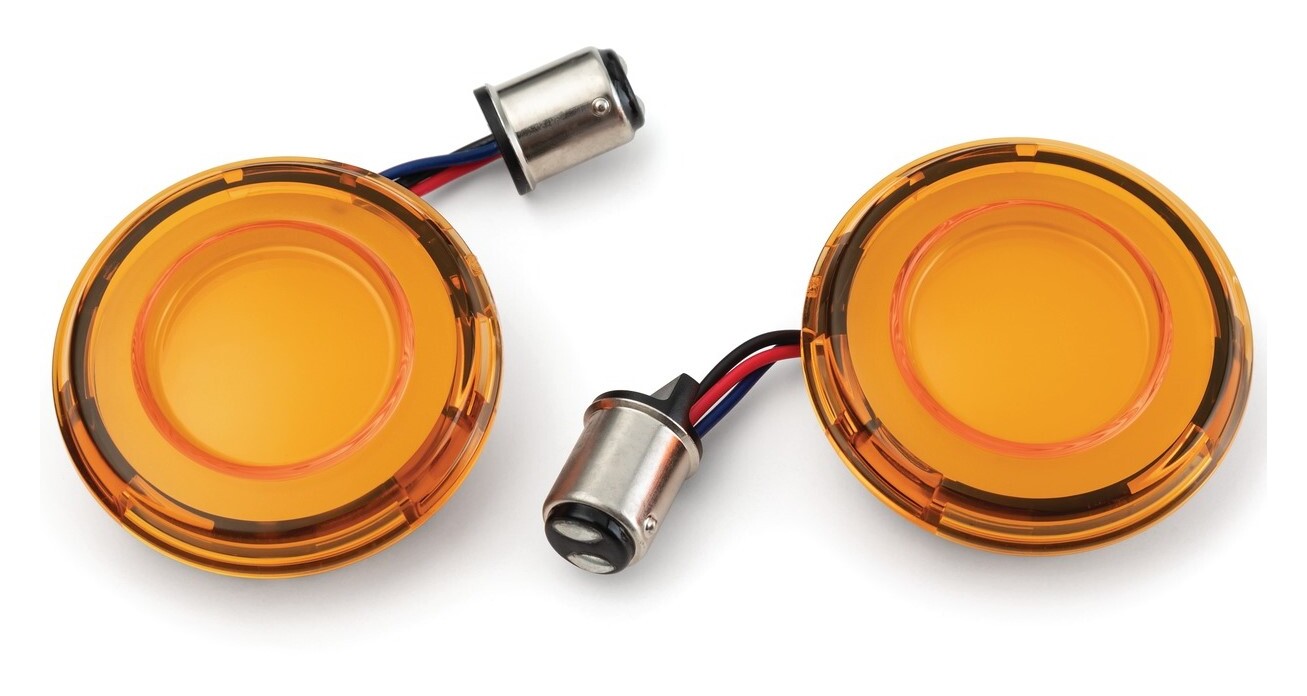 Inserto de señal de giro LED frontal difuso Kuryakyn Tracer para Harley Bullet-Style