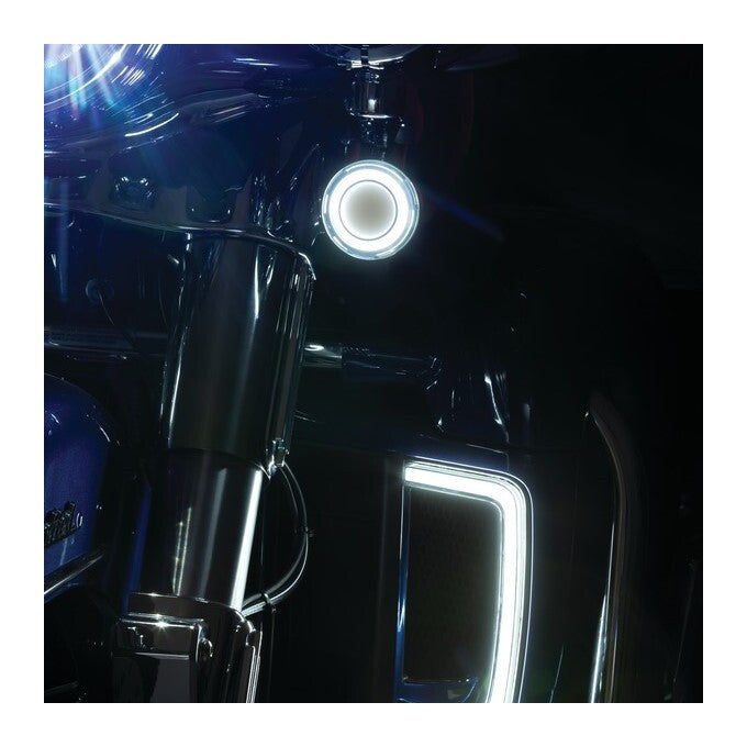 Inserto de señal de giro LED frontal difuso Kuryakyn Tracer para Harley Bullet-Style
