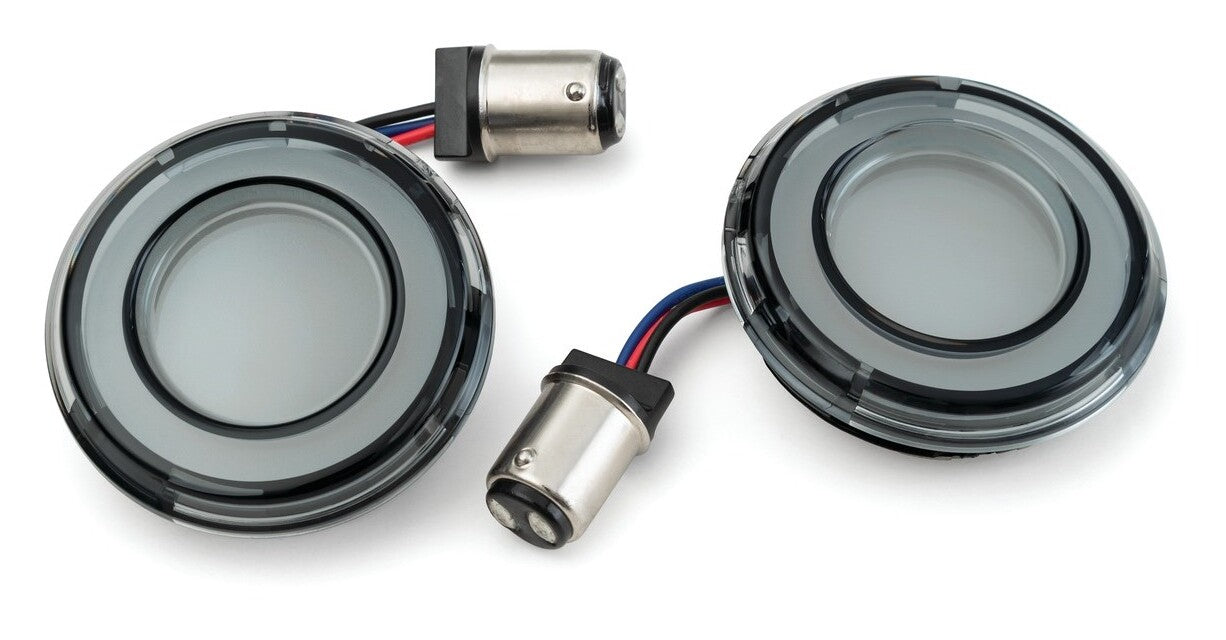 Inserto de señal de giro LED frontal difuso Kuryakyn Tracer para Harley Bullet-Style