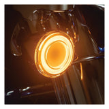 Inserto de señal de giro LED frontal difuso Kuryakyn Tracer para Harley Bullet-Style