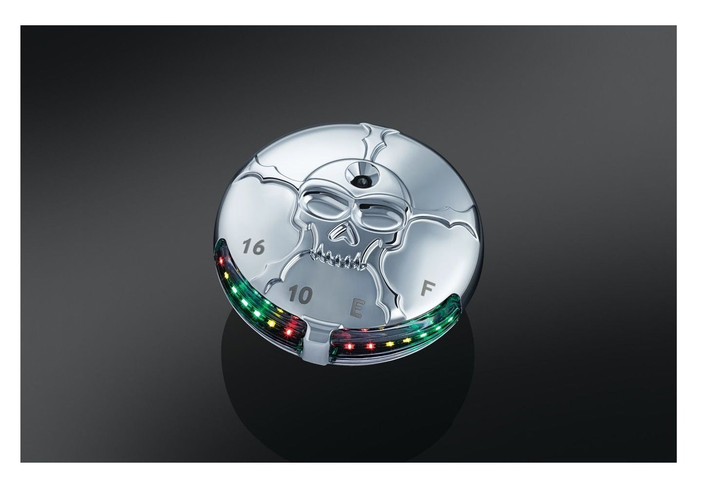 Indicador LED de combustible y batería Kuryakyn Zombie para Harley 1988-2018