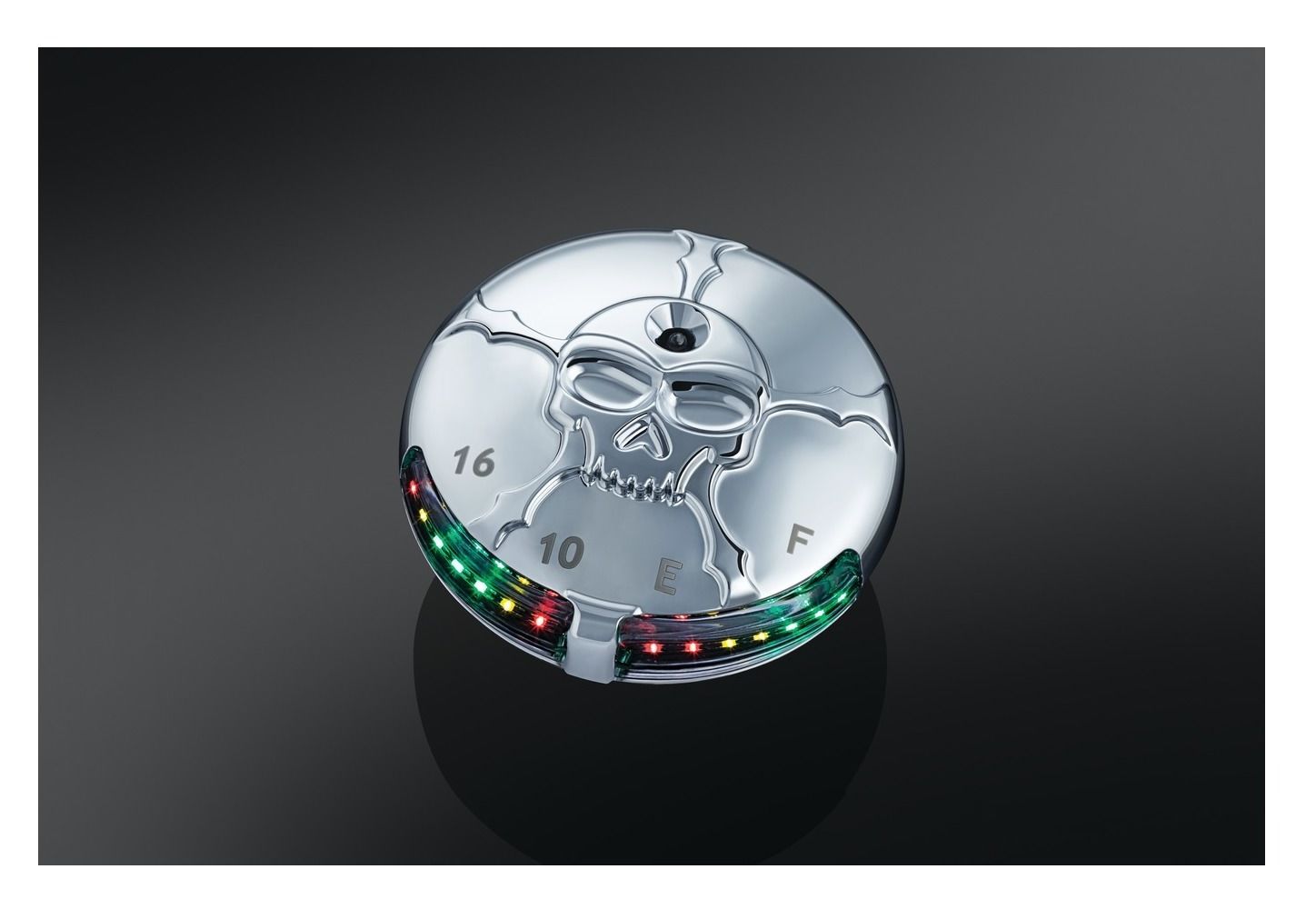 Indicador LED de combustible y batería Kuryakyn Zombie para Harley 1988-2018