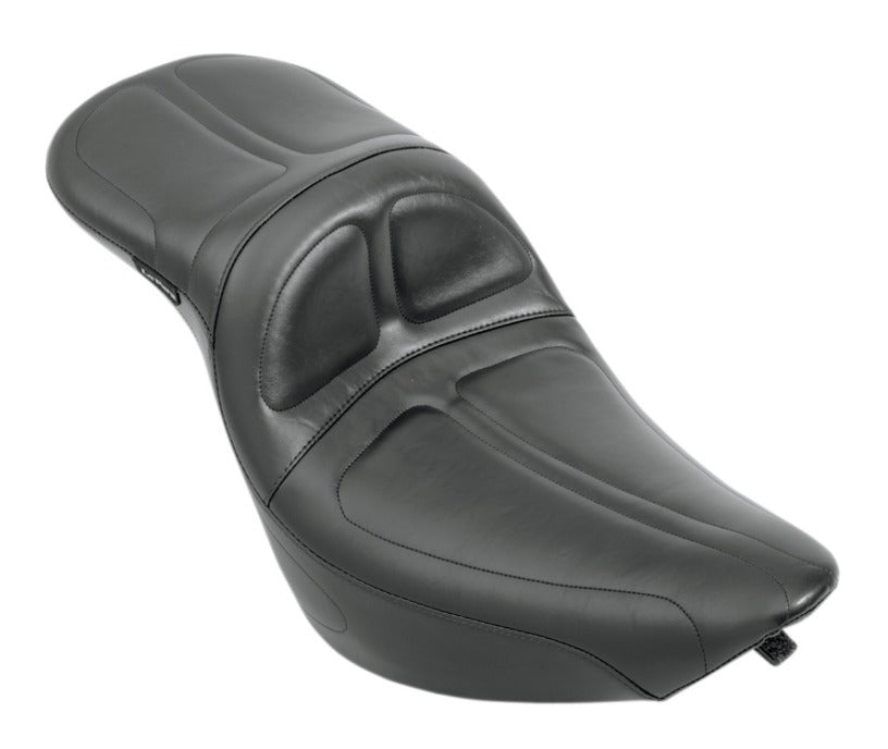 Asiento Le Pera Maverick Daddy Long Legs para Harley Softail con neumático de 200 mm (2006-2017, Maverick Stitch) [Previamente instalado]