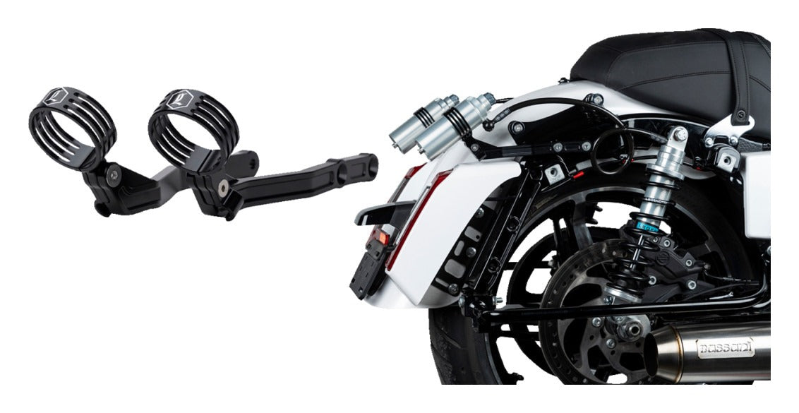 Soporte de depósito externo Legend Suspension REVO ARC para Harley