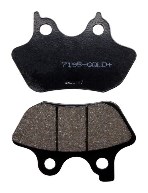 Pastillas de freno delanteras y traseras Lyndall Brakes Gold-Plus para Harley