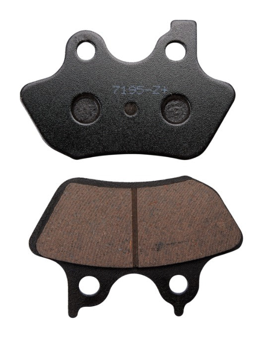 Pastillas de freno delanteras y traseras Lyndall Brakes Z-Plus de carbono/aramida para Harley