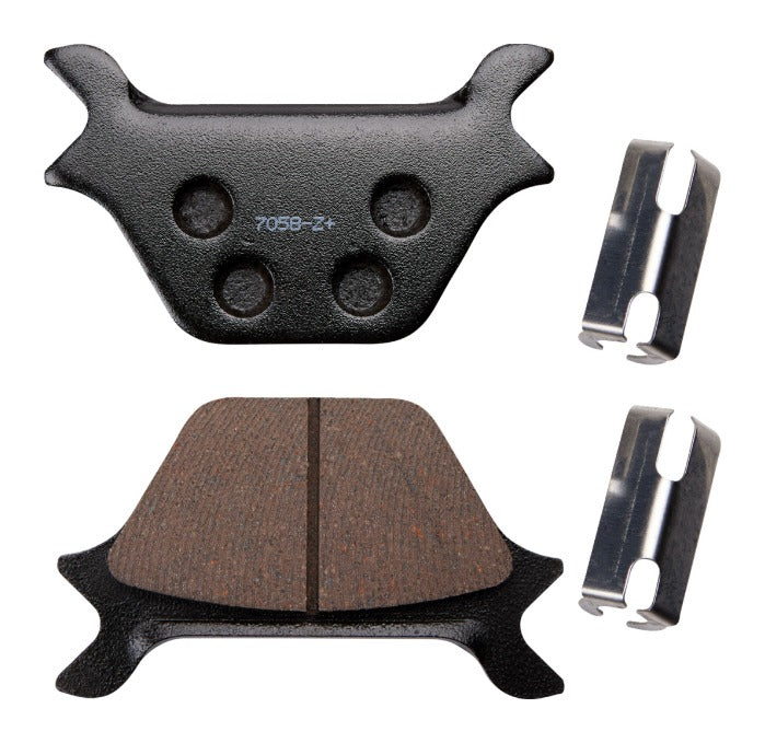 Pastillas de freno traseras Lyndall Brakes Z-Plus de carbono/aramida para Harley