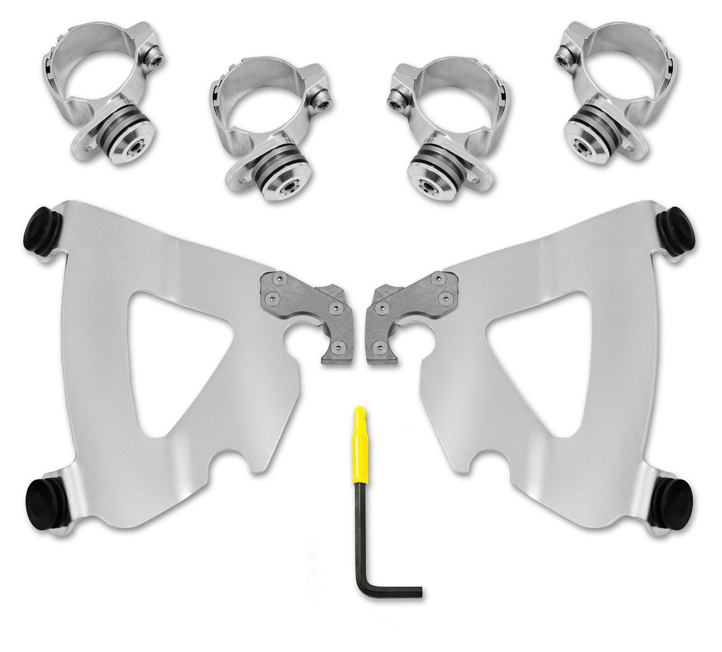 Kit de montaje de bloqueo de gatillo Memphis Shades Road Warrior para Harley Dyna/Sportster 1973-2021, pulido [Caja abierta]