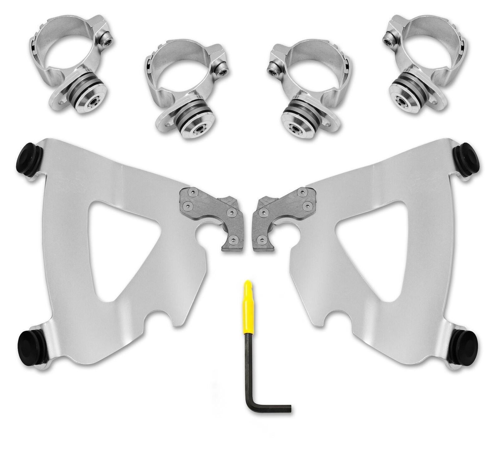 Kit de montaje de bloqueo de gatillo Memphis Shades Road Warrior para Harley Dyna/Sportster 1973-2021, pulido [Caja abierta]