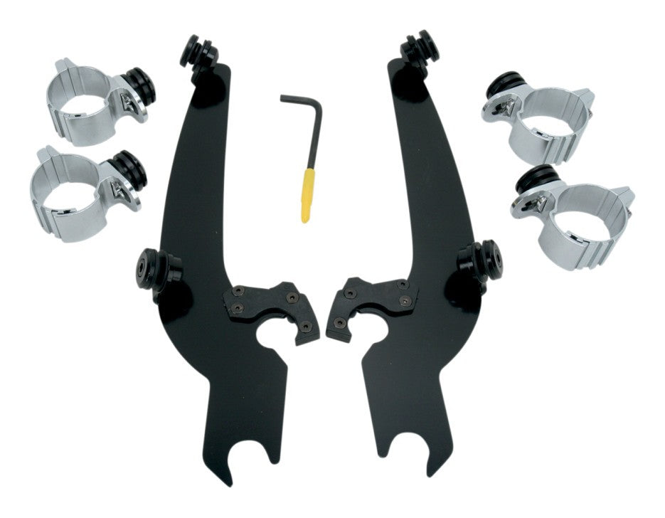 Kit de montaje de bloqueo de gatillo Memphis Shades Sportshield para Harley