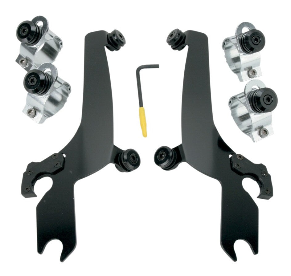 Kit de montaje de bloqueo de gatillo Memphis Shades Sportshield para Harley Super Glide / Softail / Dyna 1985-2013 B... [Caja abierta]