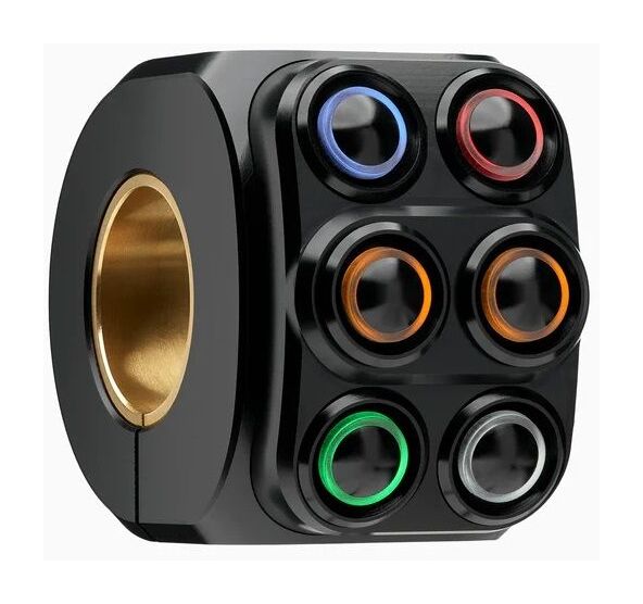 Carcasa de interruptor Motogadget Mo.Switch PRO de 6 botones para manillares de 7/8" y 1"