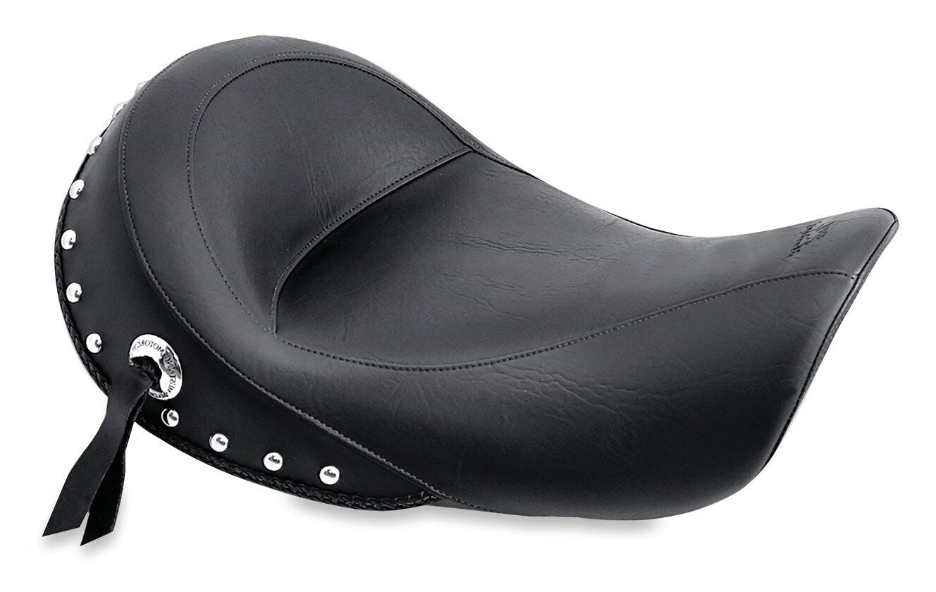 Asiento individual Mustang Standard Touring para Harley Dyna (2006-2017), liso [Previamente instalado]