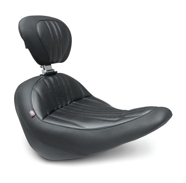 Asiento individual Mustang Standard Touring con puntada de daga para Harley Softail Low Rider / Sport Glide 2018-2026