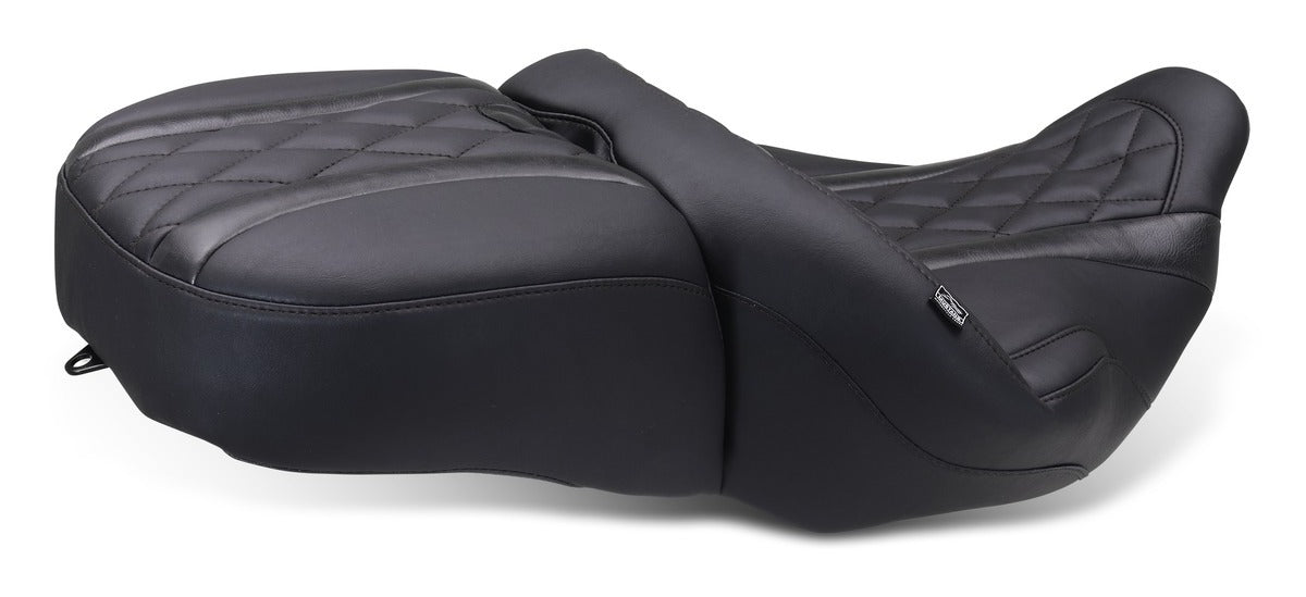 Asiento doble de una pieza Mustang Super Touring Deluxe Diamond para Harley FLHX/FLTRX 2023-2026