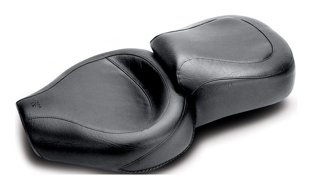 Asiento Mustang Wide Touring liso para Harley Sportster 2004-2022 / Para tanques de 2.1/3.3 galones [Previamente instalado]