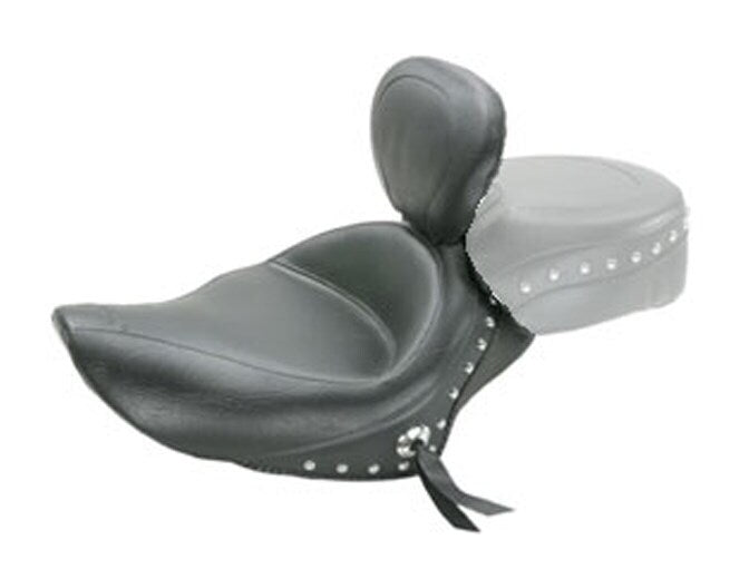 Asiento individual Mustang Wide Touring para Harley Sportster 2004-2022, liso, sin respaldo, 2.1/3.3 G... [Caja abierta]