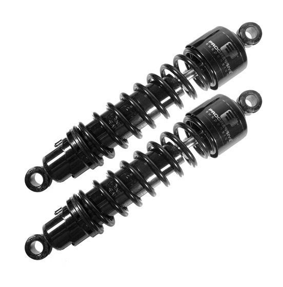 Amortiguadores Progressive 412 para Harley Touring 1984-2005, estándar, 12 1/2" / Negros [Previamente instalados]