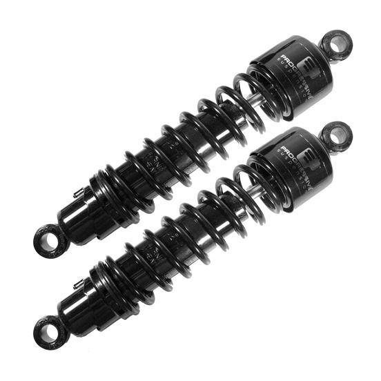 Amortiguadores Progressive 412 para Harley Touring 2006-2025, estándar, 13 1/2" / Negros [Previamente instalados]