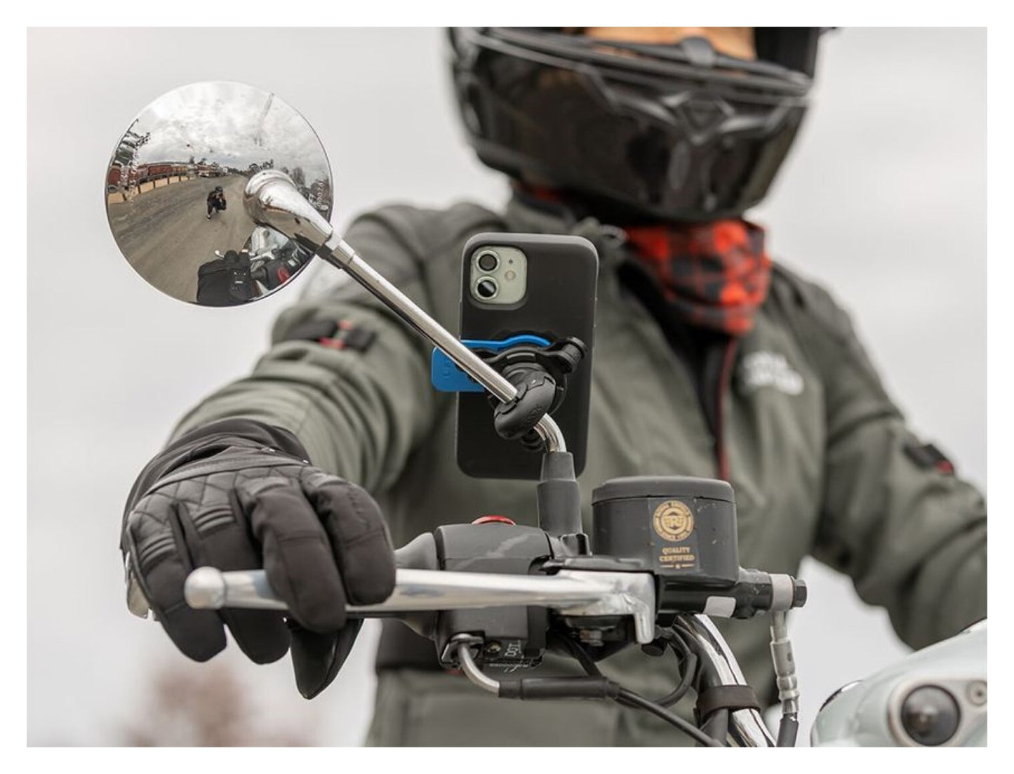 Soporte de espejo para motocicleta Quad Lock