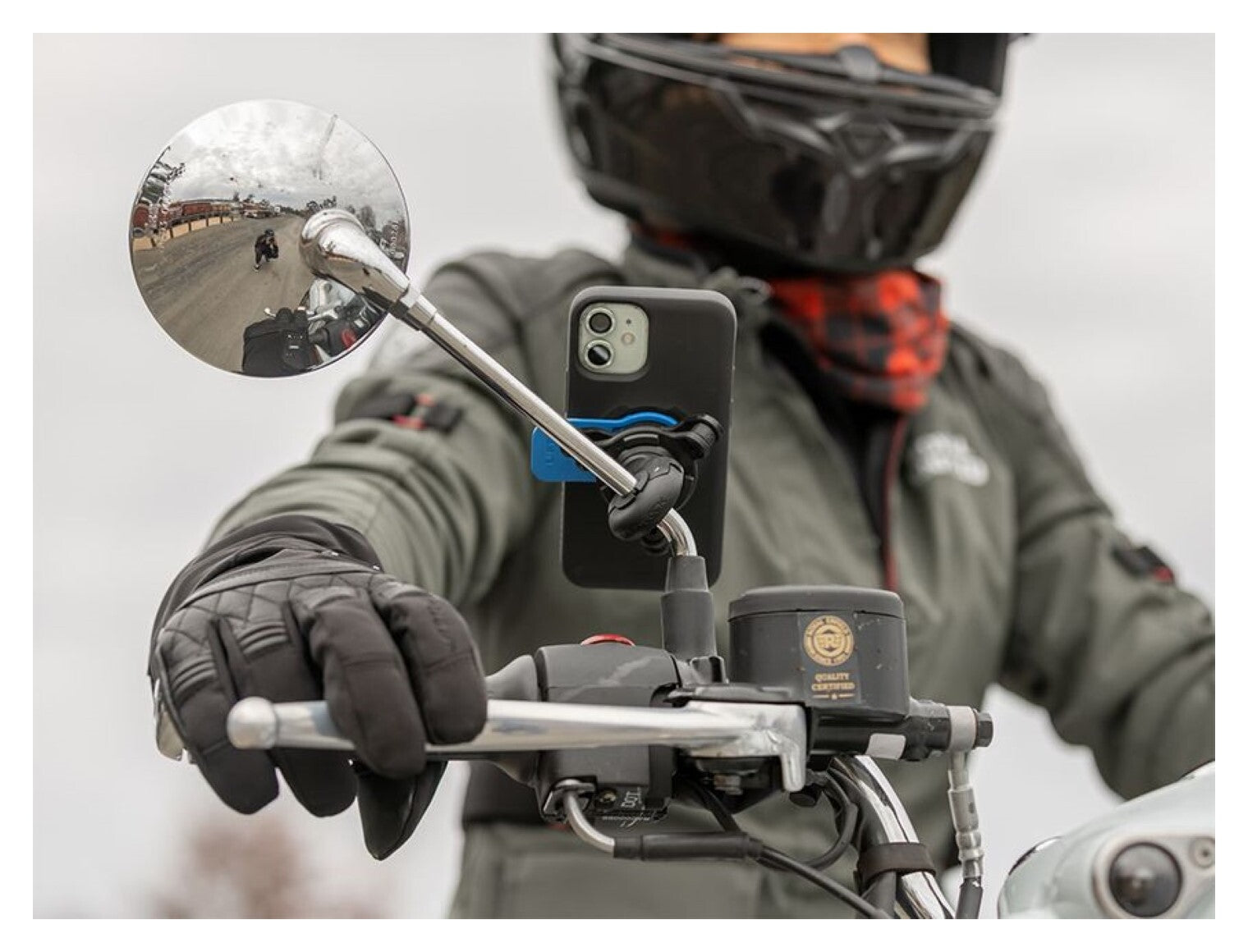 Soporte de espejo para motocicleta Quad Lock