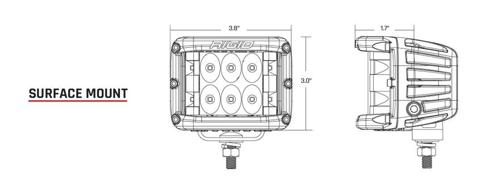 Luz LED rígida de montaje estándar D-SS Pro