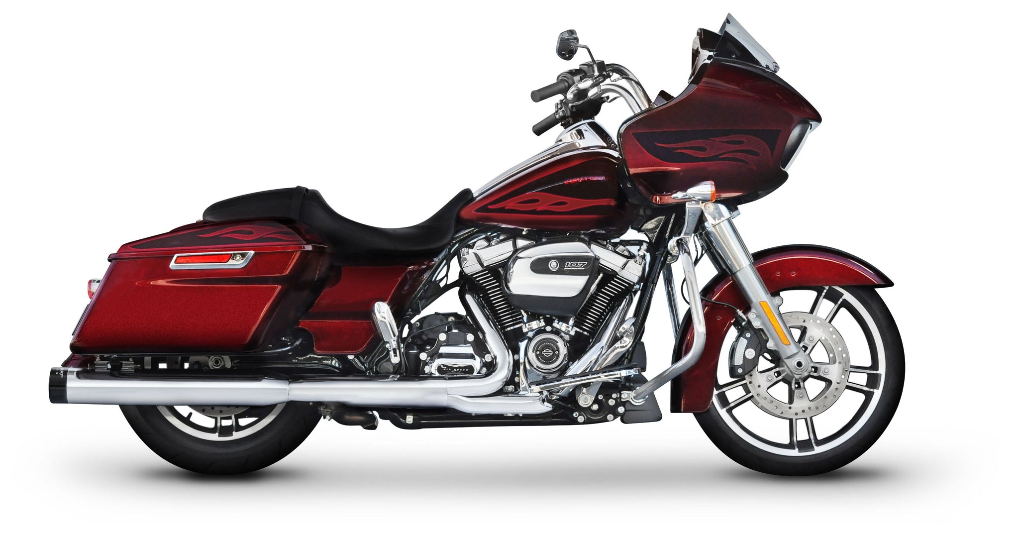 Silenciadores deslizantes Rinehart DBX 40 de 4" para Harley Touring