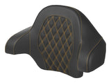 Cojín de respaldo Saddlemen RoadSofa LS con costuras enrejadas para Harley Touring (2014-2026)