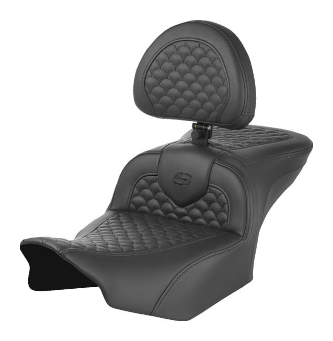 Asiento doble a escala Dragon de Saddlemen Roadsofa DS para Harley Touring